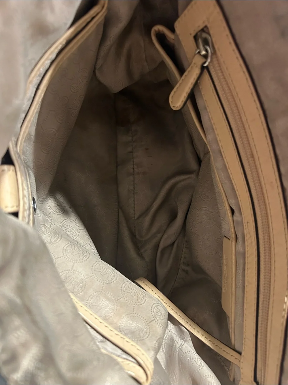 Michael Kors metallic Shoulder Bag with Beige Accents